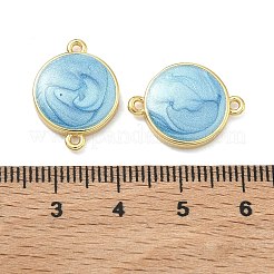 Flache runde Verbindungsstücke aus Messing mit Emaille-Beschichtung&nbsp;KK-D229-06G
