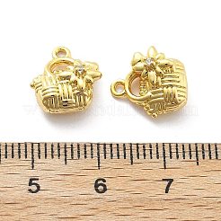 Pendentifs avec zircon cubiques à micro-pavés en laiton&nbsp;KK-U049-04G-01