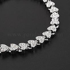 Kristall-Strass-Tennisarmband&nbsp;BJEW-N015-014S