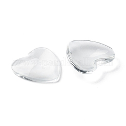 Transparentem Glas Herz Cabochons&nbsp;GGLA-R021-25mm