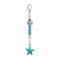 4 pendentif décoratif turquoise synthétique.&nbsp;HJEW-MZ00048