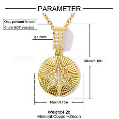 Pendenti in zirconi cubici trasparenti in micro pavè di ottone&nbsp;CU-OY001-97G
