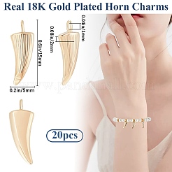 Colgantes de latón 20pcs&nbsp;KK-BBC0015-21
