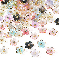 100 copriperlina in resina trasparente a forma di fiore di ciliegio&nbsp;RESI-TAC0012-20