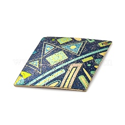 Accesorios para pendientes colgantes con estampado de hojas de aleación geométrica&nbsp;PALLOY-E139-01G-11