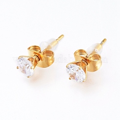 Messing Zirkonia Anhänger Halskette & Ohrstecker Jeweley Sets&nbsp;SJEW-L154-11G
