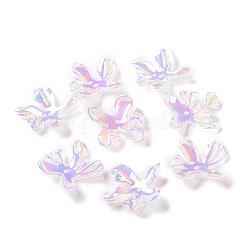 Capuchons de perles acryliques placage irisé arc-en-ciel&nbsp;OACR-A017-09