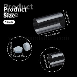 Tubos de almacenamiento de plástico transparente para PC y perlas de PE&nbsp;AJEW-WH0596-948B