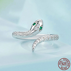 Manschettenringe aus Sterlingsilber mit Mikropavé und Zirkonia in Schlangenform für Damen&nbsp;FS-WG9DA92-01