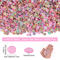 8 sachet de cabochons en PVC&nbsp;MRMJ-SC0001-43