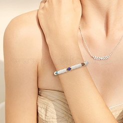 Pulsera elástica heishi surfer de arcilla polimérica hecha a mano&nbsp;BJEW-TA00223