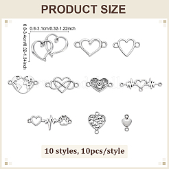 120 pz 10 stili in lega di stile tibetano collegamenti/connettori&nbsp;TIBE-ME0001-04