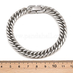 304 Edelstahl-Armbänder mit kubanischen Gliederketten&nbsp;BJEW-G766-01P-01