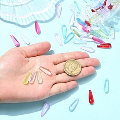 100 Stück Tropfenanhänger aus Glas&nbsp;GLAA-CJ0002-79