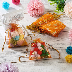 50 sachet en organza imprimé cœur&nbsp;OP-TADJ0001-01E