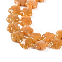 Chapelets de perles en jade topaze naturelle&nbsp;G-NH0028-01A