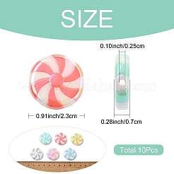 10pcs perles acryliques opaques de placage uv&nbsp;OACR-YW0002-21A