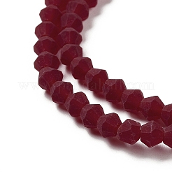 Imitez des brins de perles de verre dépoli en cristal autrichien&nbsp;EGLA-A039-T2mm-MD27