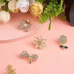 4 stücke 4 stil kristall strass bowknot & sonnenblumen broschen&nbsp;JBR078A