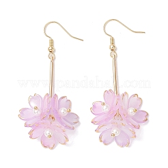 Pendientes colgantes de flores acrílicas&nbsp;EJEW-TA00638