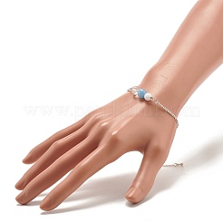 Bracciali a maglie di pietre preziose naturali&nbsp;X-BJEW-JB07793-01