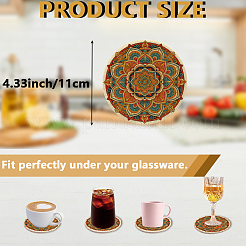 6 dessous de verre en coton tissé&nbsp;AJEW-WH20226-003