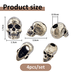 4 perlina europea in ottone&nbsp;KK-FH0008-40AS