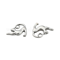 Ciondoli a forma di gattino in lega di stile tibetano&nbsp;X-TIBEP-A22092-AS-LF