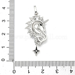 Messing micro pave klare zirkonia anhänger&nbsp;KK-I476-13P
