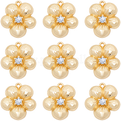12pcs pendentifs en laiton micro pavé de zircone cubique&nbsp;KK-BBC0022-84