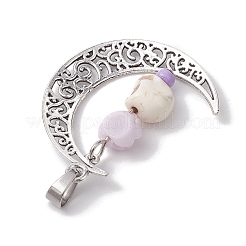 Pendenti con teschio turchese sintetico di halloween&nbsp;PALLOY-JF02650-04
