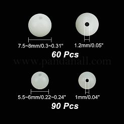 6 stile di perline rotonde in pietra luminosa sintetica&nbsp;G-CA0001-55