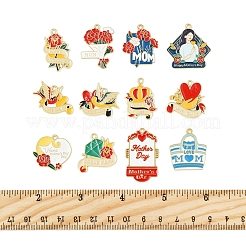 24 pendentif en alliage émaillé sur le thème de la fête des mères&nbsp;ENAM-FS0002-77