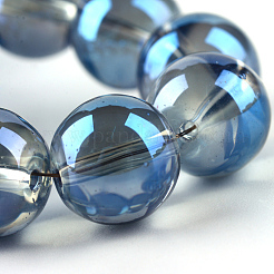 Chapelets de perles en verre électroplaqué&nbsp;EGLA-Q062-8mm-A14