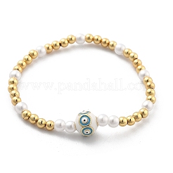 Bracelets extensibles en perles de laiton pour femmes&nbsp;BJEW-G736-03A