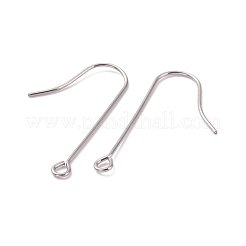 Crochets de boucles d'oreilles en acier inoxydable chirurgical 316 résistant au ternissement&nbsp;STAS-E027-02B-P