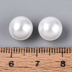 Perles acryliques en imitation perle ABS&nbsp;OACR-S011-10mm-02