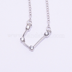 Colliers pendentifs en alliage de strass&nbsp;NJEW-WH0007-02A