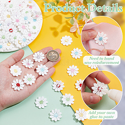 180 Stück 6 Farben Blumen-Applikationen aus Polyester zum Aufnähen.&nbsp;DIY-PH0029-28