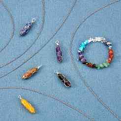 Bausatz zum Selbermachen von Steinschmuck-Sets&nbsp;DIY-SZ0007-87