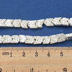 Fili di perle di roccia lavica naturale elettrodeposta&nbsp;G-I360-X02-04