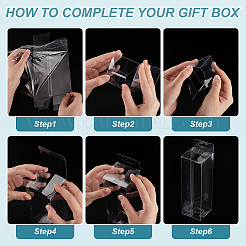 Emballage en plastique transparent de cadeau de boîte de PVC&nbsp;CON-WH0099-31A