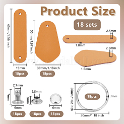 DIY-Sets zur Herstellung von Schlüsselanhängern aus Leder&nbsp;DIY-OC0013-49