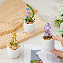 3 pz. 3 stili di decorazione per esposizione di fiori in vetro soffiato&nbsp;DJEW-DC0001-16A