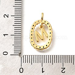 Pendentifs avec zircon cubiques à micro-pavés en laiton&nbsp;ZIRC-P123-01G-M02