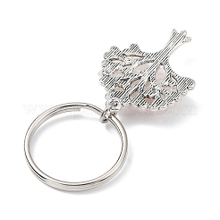 Portachiavi con ciondolo albero della vita in quarzo rosa naturale e lega&nbsp;KEYC-JKC00648-05