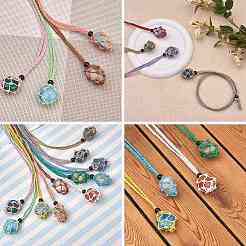 Cordons tressés en fil de coton ciré pochette macramé fabrication de collier&nbsp;AJEW-SW00021
