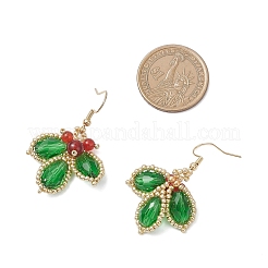 Pendientes colgantes de hoja de acero inoxidable 304&nbsp;EJEW-MZ00622