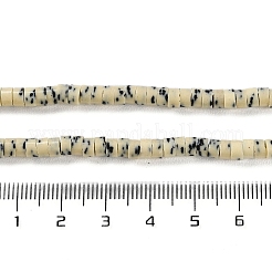 Fili di perline di porcellana fatte a mano imitazione dalmata&nbsp;PORC-H011-04