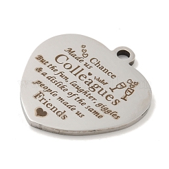 Pendentifs en acier inoxydable 201 anti-ternissement&nbsp;STAS-L079-25P-07